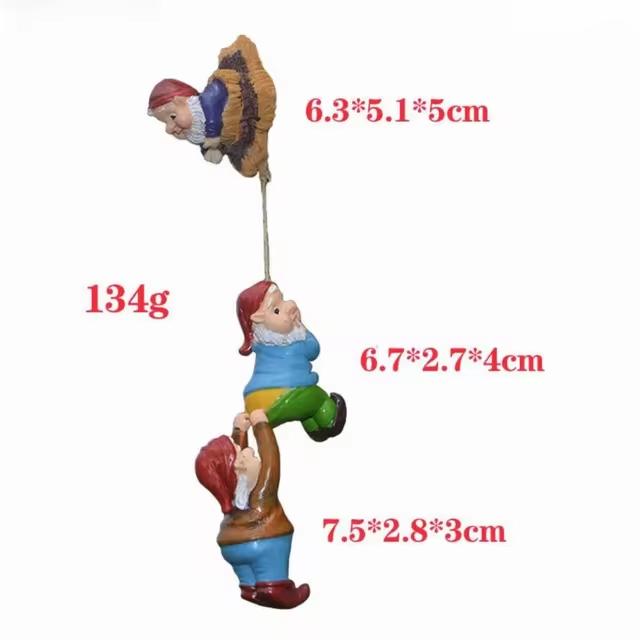 

Mini Climbing Dwarf Dwarf Fairy Garden Statue Elf Characters Outdoor Ature Landscape Dwarf Countryside Courtyard Tree Decoration
