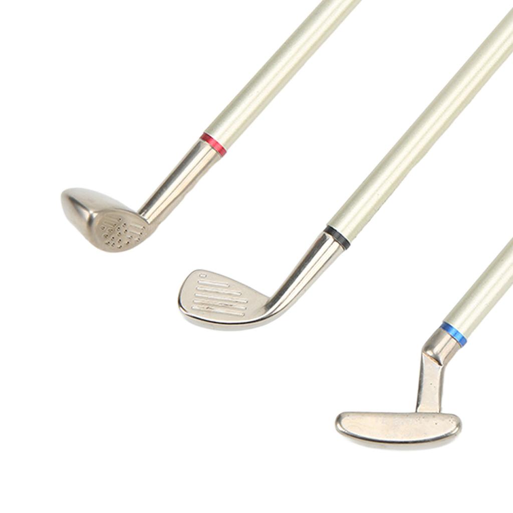 Golf Pen Gift Set Including Mini Golf Ballpoint Pen Flag Storage Box for Golfer Fans