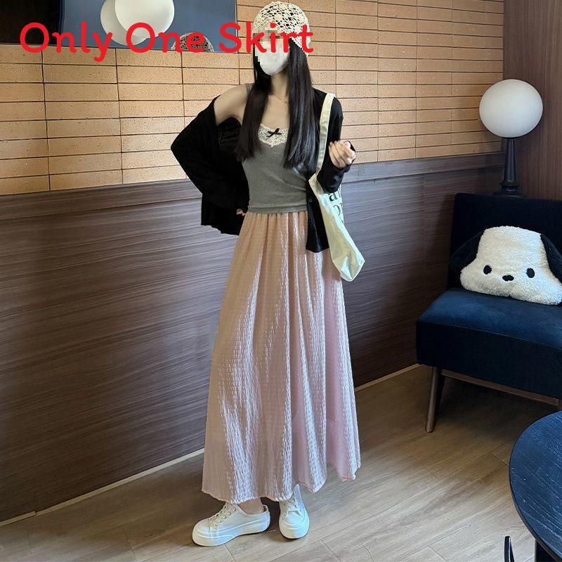 Women High Waist Chiffon Skirt With Cotton Blend Fabric For Casual Summer Wear
