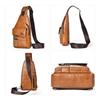 WEIXIER Sling Bag for Women and Men Leather Crossbody Shoulder Bag Chest Sling Backpack Travel Bag