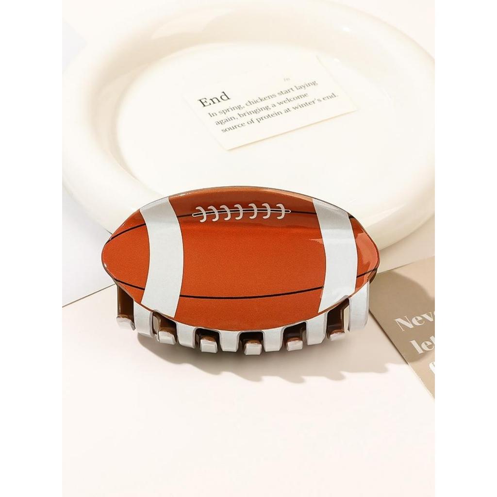 1 Basketball football Rugby series acrylic grab clip collection Sweet Cool Shark clip personality simple back head hair grab