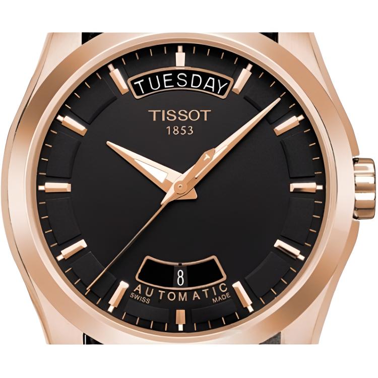 Tissot Kutu Collection Automatic Mechanical Movement 100m Water Resistance Men's Watch 39mm Black Dial T035.407.36.051.00