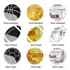 1Set Modern Style 3D Basketball/Football/Rugby Shaped Mirror Wall Sticker Gold/Silver/Black Wall Art Waterproof PVC Mirror Decal