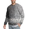 Men's Casual Fashion Printed Round Neck Pullover Sweatshirt