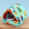 Bunter Mini-Käfig Kaninchen Eichhörnchen Bequemes Kleintier-Schlafbett Meerschweinchen-Nest Warme Matte Hamsterhaus