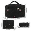 Quilted Makeup Bag 3pcs Large Capacity Toiletry Pouch Set Portable Cosmetic Zipper Tote Bag For Travel Organizer Accessories