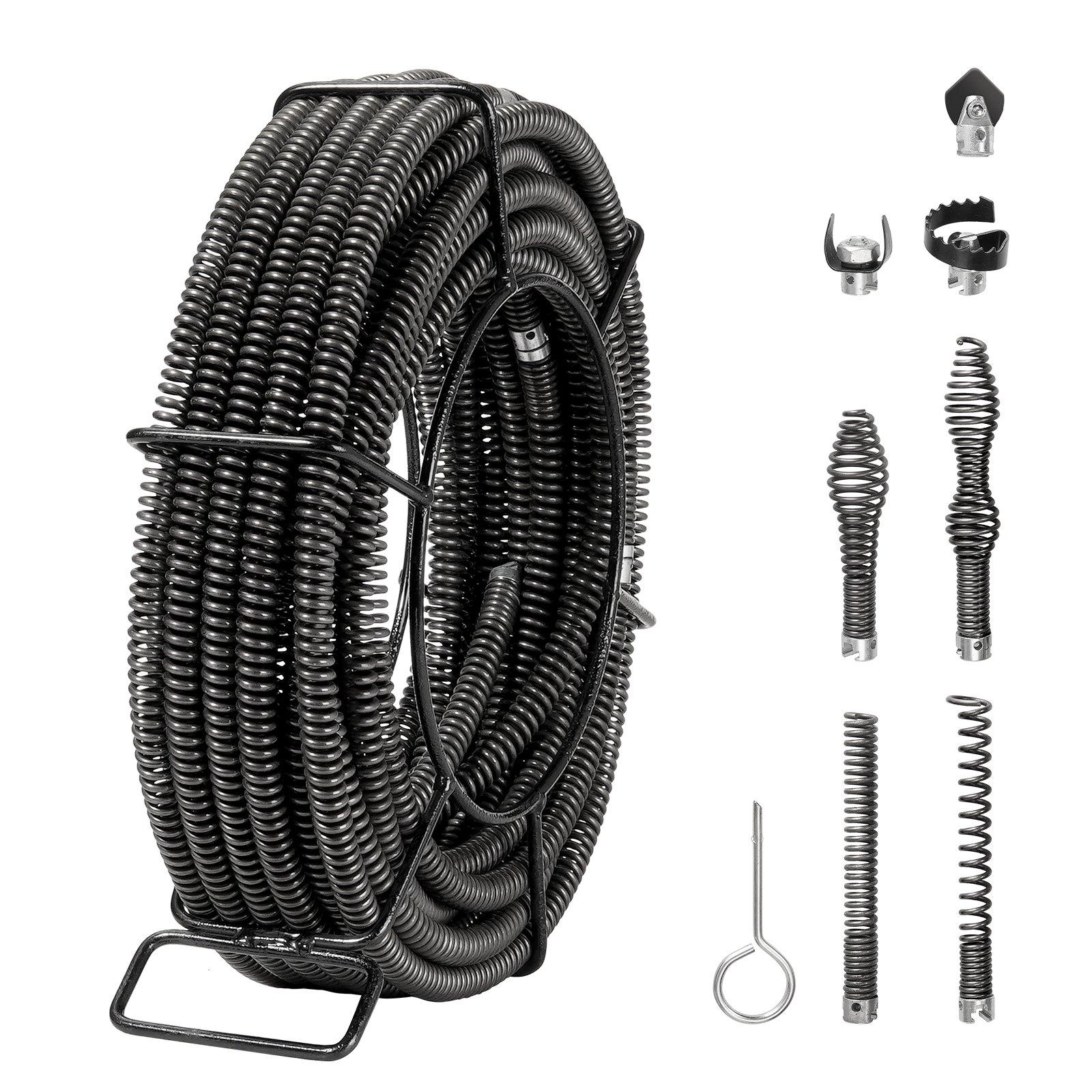 VEVOR Sectional Drain Cleaning Cable 66FT/20