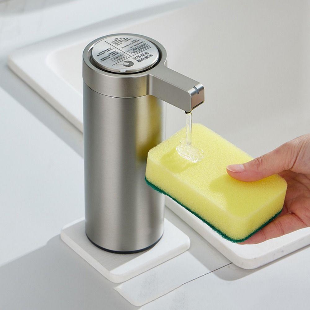 Induction Sensor Automatic Hand Soap Dispenser 304 Stainless Steel Smart Liquid Soap Jar  Shampoo
