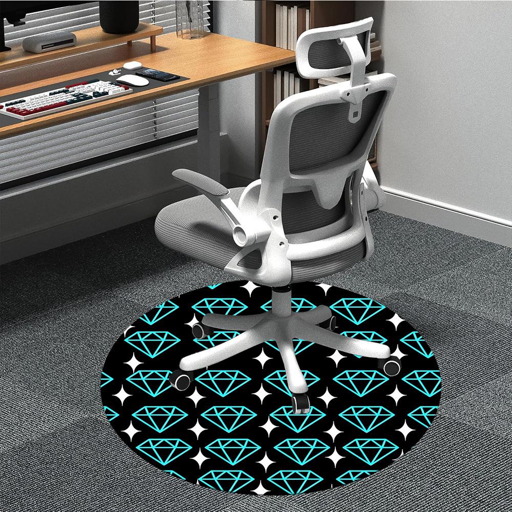 

1pc Diamonds Chair Carpet for Office, Non-slip, Soft and Durable Office Rug, Perfect for Office yy260127123 80cm by 80cm