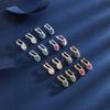 Vintage Elegant 3D Flower Huggie Earrings For Women Versatile Office Wear Exquisite Jewelry Gift