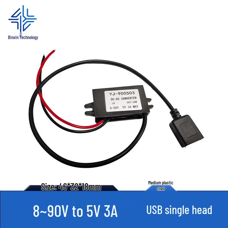 

8-90V to 5V 3A/5A DC Buck Module - Car USB Step-Down Power Converter