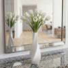 3D Printed Twisted Vase Silk-Like Minimalist Flower Arrangement Holder Nordic Style Decorative Flower Vase for Coffee Table Shelf Office Decor