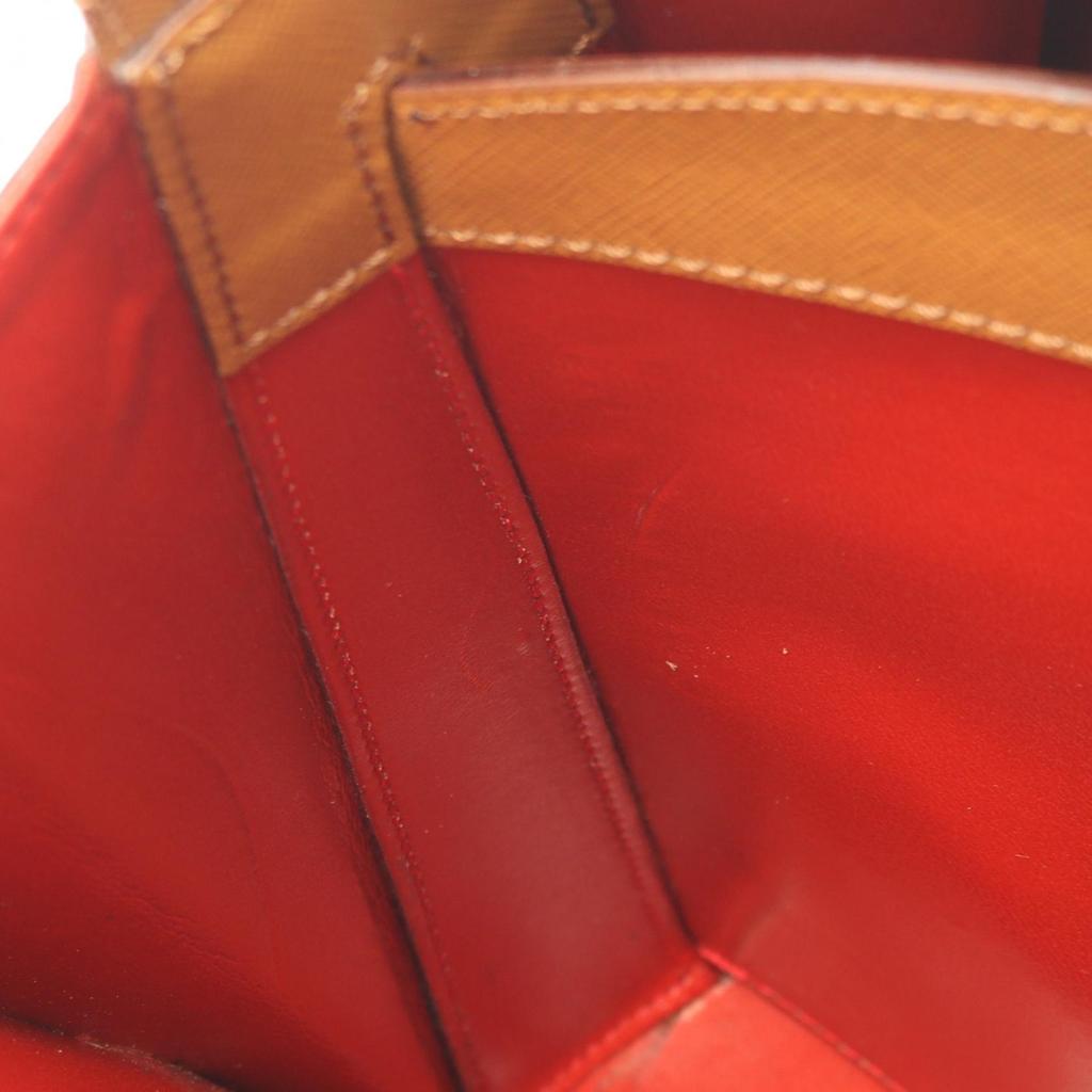 Used CELINE Turn lock Shoulder Bag leather Brown Used Women