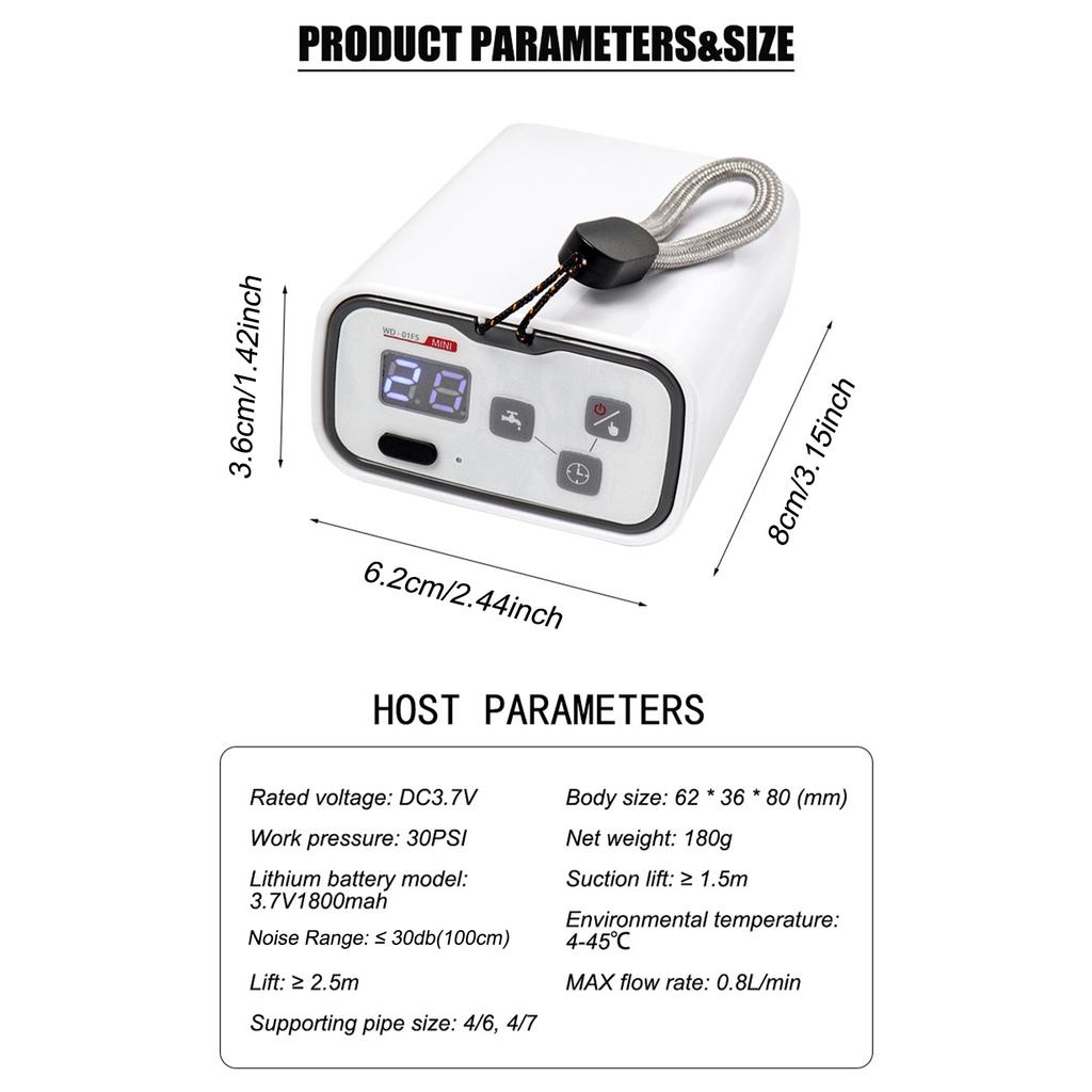 Dobíjecí zavlažovací systém Časované zavlažování Vestavěné vodní čerpadlo 100 časovaných kombinací 10 * Trojcestná spojka 10*