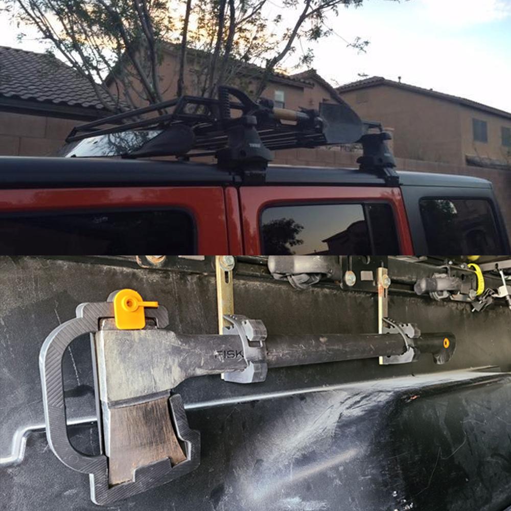 Rubber Clamp Mount Fits 1"~1.5" Diameter Tools 2pcs Handle Keeper Rubber Handle Keeper Clamp Mount Bracket Shovel Holder Mount Quick-Release