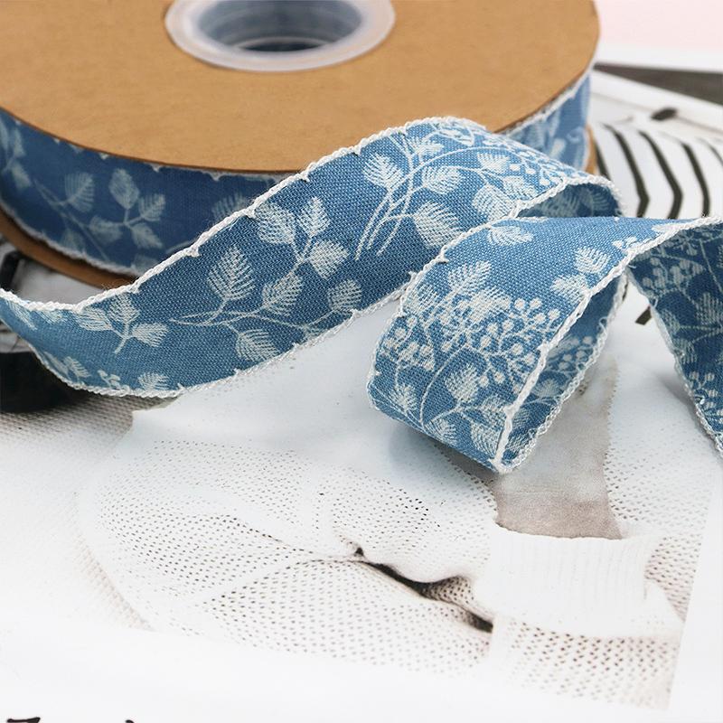 2m Denim Sauberkantiges DIY Leicht zuschneidbares Band Vintage Stoff Robuste Accessoires Langlebig Gehäkelt Flexibel