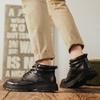 Fashion Men Retro Work Ankle Boots Winter Thick Bottom Casual Ankle Boots Leather Chelsea Desert Waterproof Boots Male Cotton Shoes