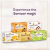 Santoor Sandalwood and Almond Milk Organic Soft Bath Soap for Softer, Smoother and Moisturised Skin, Combo Offer 150 G Pack of 6