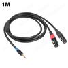 3.5mm To Dual Female XLR Y-Splitter Cable Male To Female 3.5mm To Dual XLR Breakout Y Splitter Cable Gold-Plated Plug