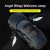 Car door angel wing welcome light, door opening sensing decoration modified wing projection ambient light car accessories