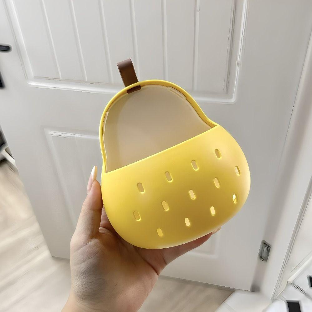 Drain Function Pear Storage Box Hollow Out Design Kitchen Tableware Drainer Drain Cart