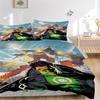 3pcs Green Lantern Cover Set, Bedding Set, Soft Comfortable Duvet Cover, For Bedroom, Guest Room (1*Duvet Cover + 2*Pillowcases, Without Cor