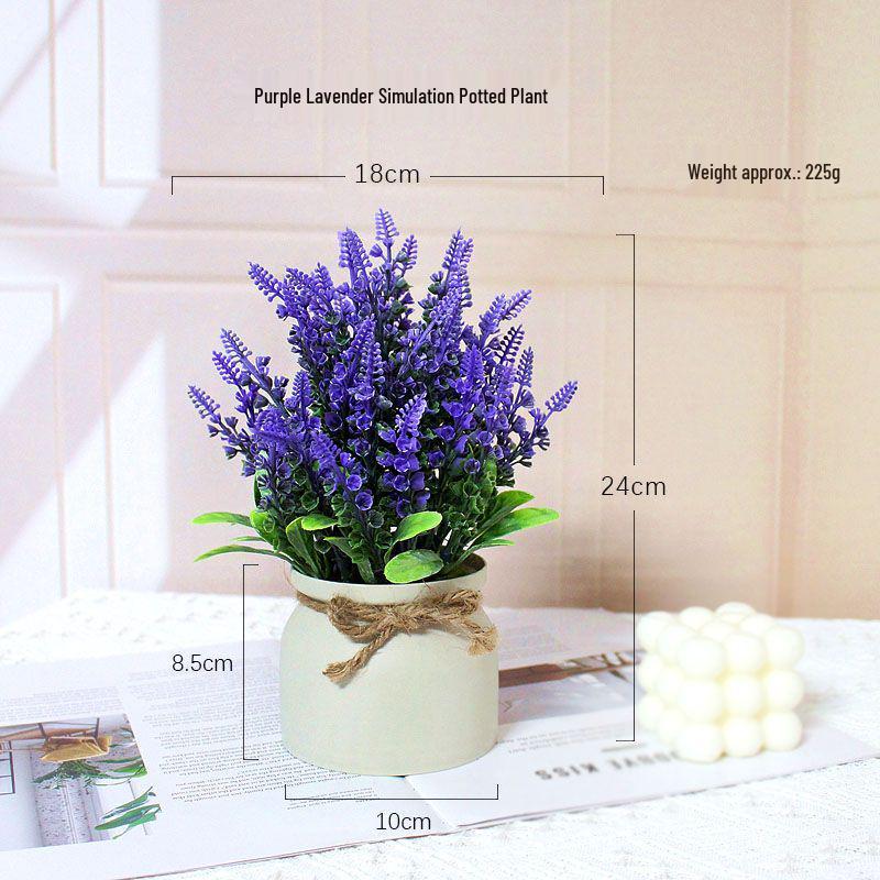 Nordic Potted Plant Ornament - Minimalist Artificial Flower Arrangement for Office & Home Decor