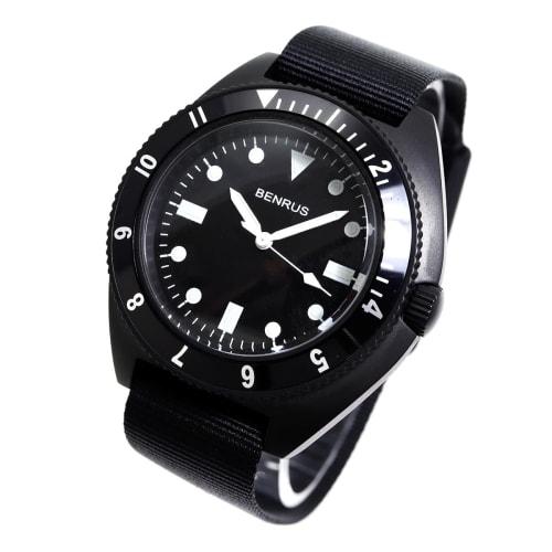 Benrus Military Watch TYPE-1-BLACK Men's Black