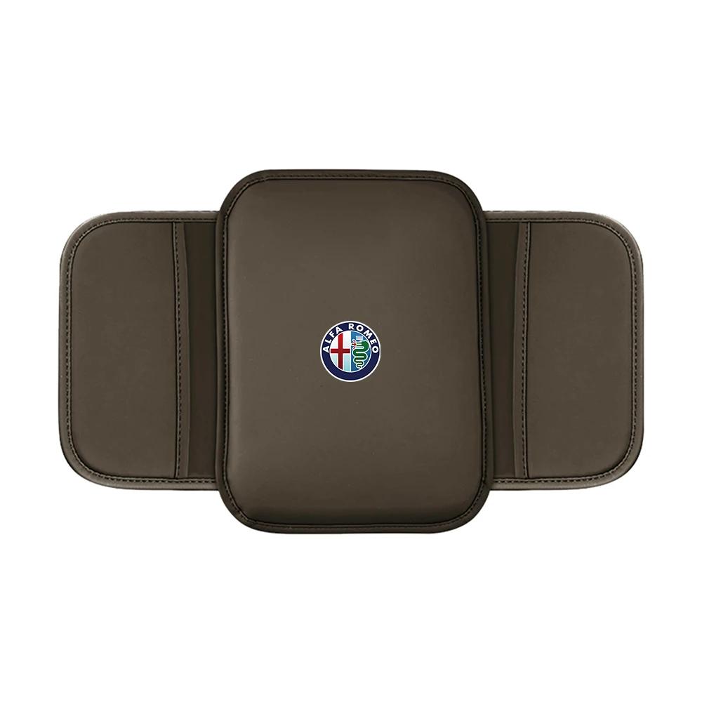 Hub Caps 1pc Black Car Armrest Box Pad PU Leather Arm Rest Protection Cushion Cover For Alfa Romeo 159 Giulietta Mito 147 Stelvi CVQ1