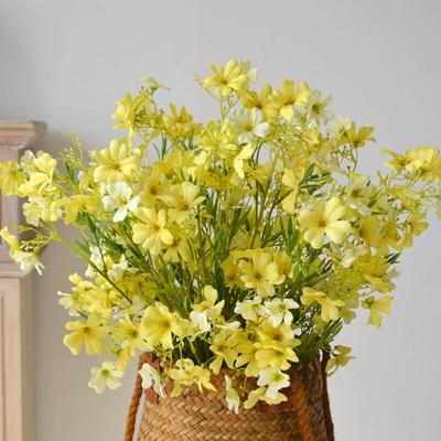 Silk Material Artificial Chrysanthemums Small Chrysanthemums Daisy Clematis Silk Flowers 12 Heads Floral Decorations