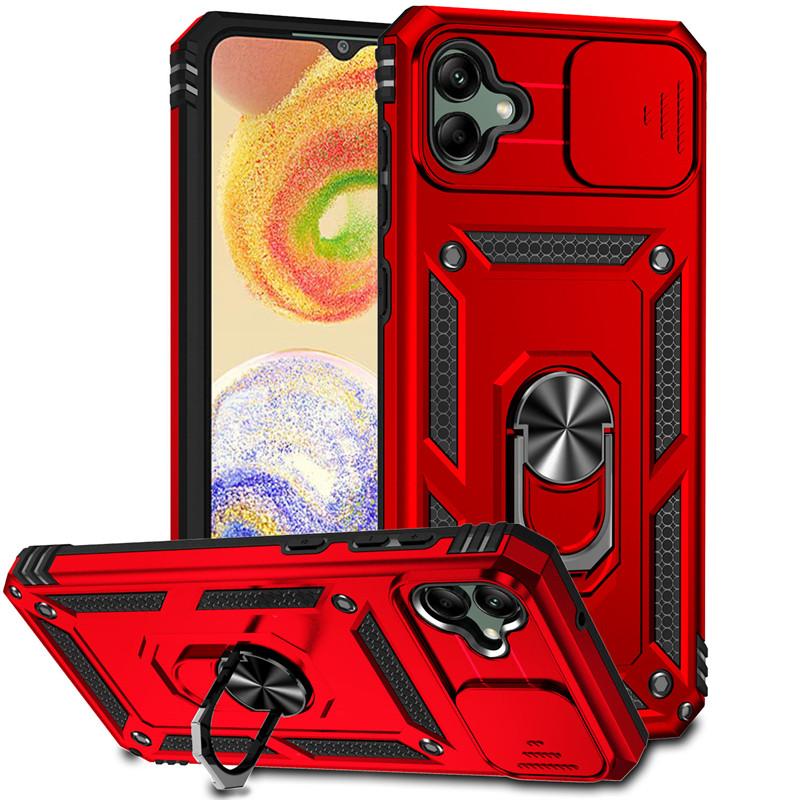 For Samsung Galaxy A04 Case Samsung Galaxy A04 A14 A24 A34 A54 5G Slide Camera Len Phone Cover Shockproof Stand PC Silicon Cover