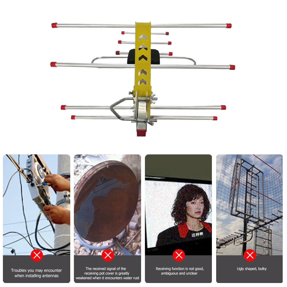 Outdoor Tv Antenna 100 Mile Range Buy Digital Outdoor TV Antenna 100 Miles Range 360 Rotation UHF HDTV