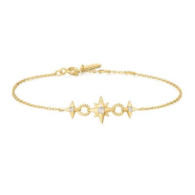 ANIA HAIE Gold Linked Star 925 Silver Bracelet B063-05G