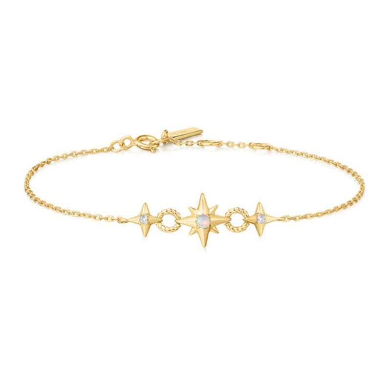 ANIA HAIE Gold Linked Star 925 Silver Bracelet B063-05G