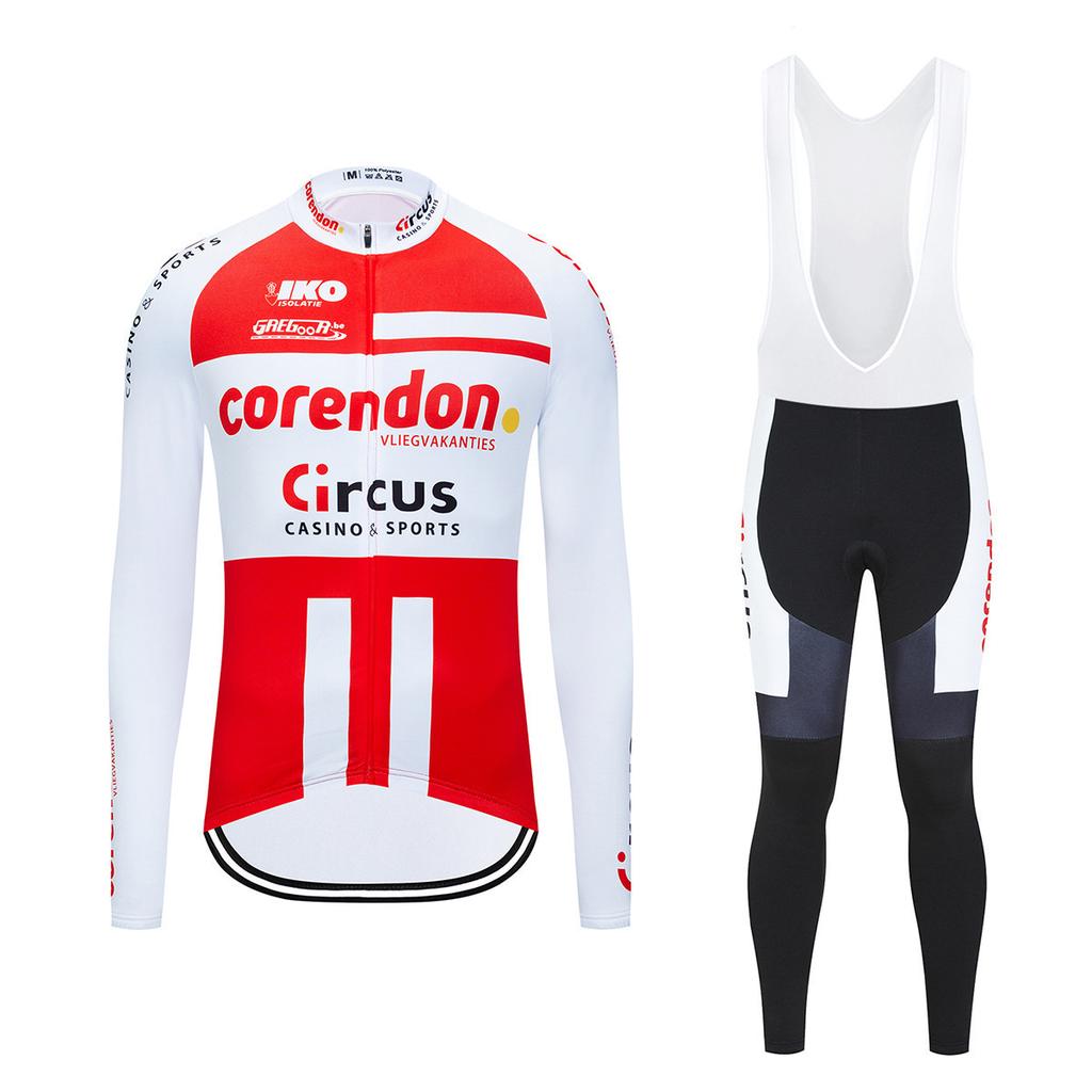 2026 Long-sleeved, Autumn Breathable Cycling Suit Set, Breathable Cycling Suit Team, Strap Long-sleeved Cycling Suit Set.