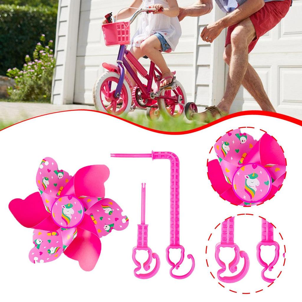 Bike Handlebar Pinwheel Kids Windmill Easy Installation Lightweight Children Ornament