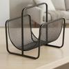 Metal Magazine Rack with Carry Handle Sturdy Floor Decorative