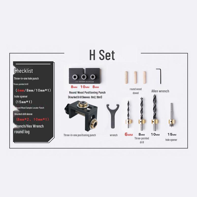 Woodworking 3-in-1 Furniture Connector & Dowel Hole Opener Tool
