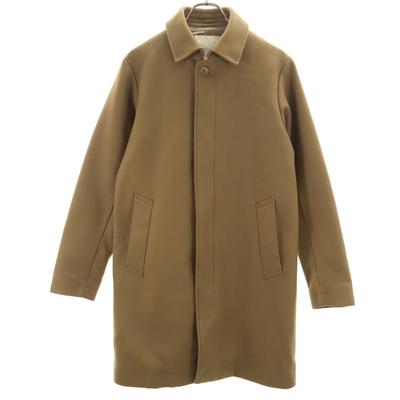 Stainless Collar Coat L Khaki Brown Men's Used