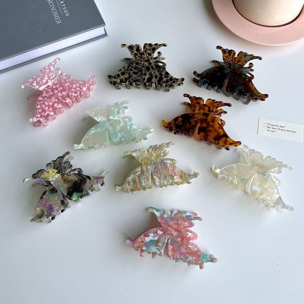 

Colorful Women Hair Claw Korean Style Shark Clip Fashion Butterfly Grab Clip Wedding Style G