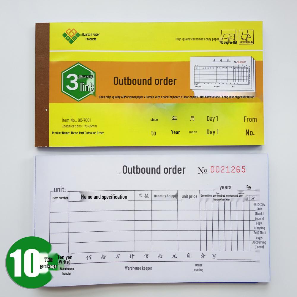Multi-Column, Dual-Part Form: Stock, Cash Flow, Material Receipt, Loans & Delivery Notes