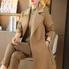 100% Wool Women Coat TIDENOVEL Autumn Wool Long Coat Handmade Pea Coat Winter Warm Wool Long Jacket Overcoat