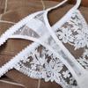 Sexy Low Rise Thong for Women - Lace Floral Embroidery Sheer Lingerie