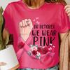 In October We Wear Pink Ribbon Breast Cancer Awareness 2023 Womens T-Shirt #BC