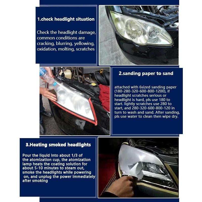 Car Headlight Repair Fluid 800 G Car Headlight Polishing Polymer Refill Pack