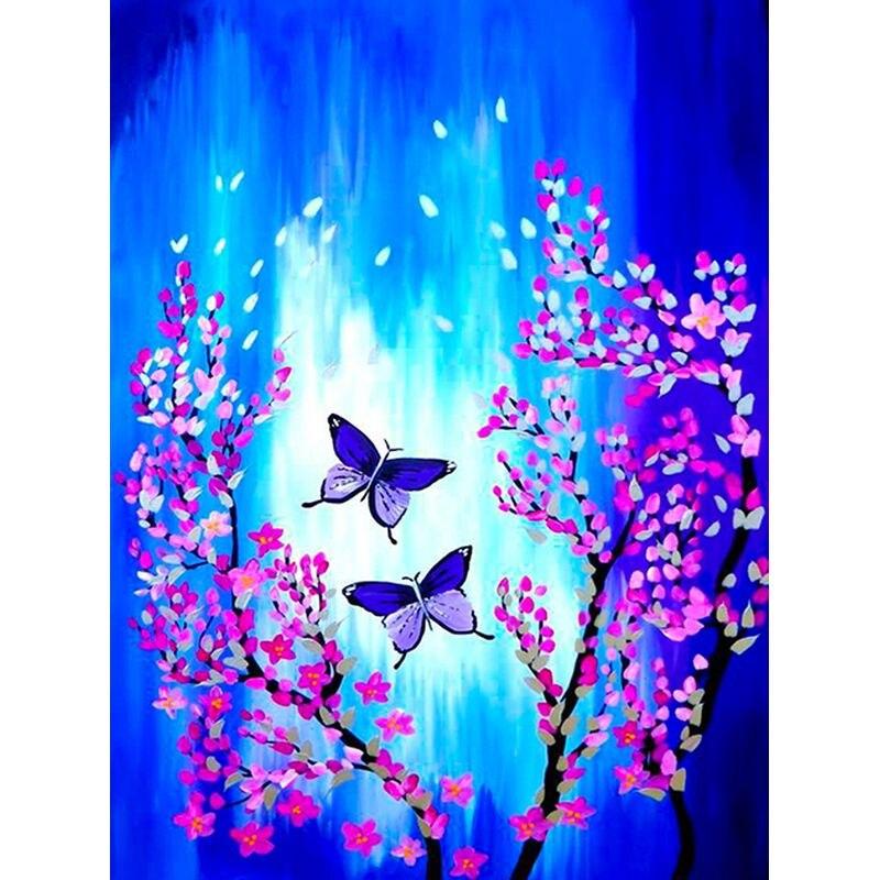 Full Drill Round  Diamond Painting 5D  Colorful Butterfly For Children Diy Diamond Embroidery Animal Home Decor