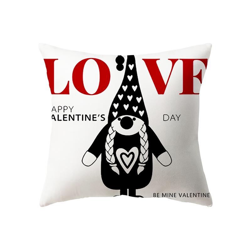Merry Christmas Cute Dwarf Print Pattern Cushion Cover Home Living Room Sofa Decoration Polyester Pillow Pillow Cover