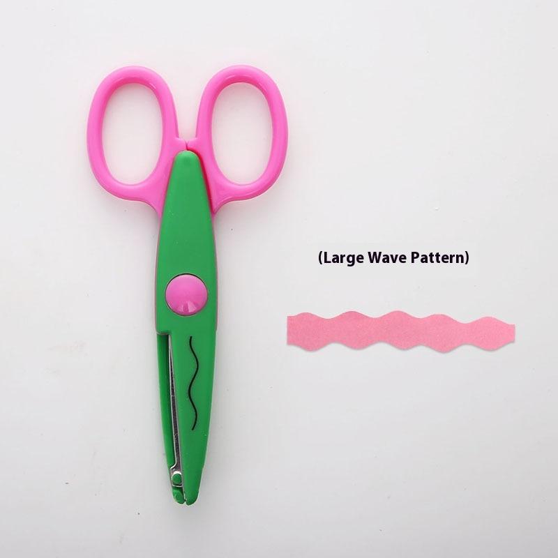 Minimalistic Lace Scissors Wavy Pattern Small Round Head Children Special Student Art Tool Stationery Scissor For Scrapbooking