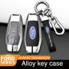 ZOZU8 Zinc Alloy Car Remote Key Case Cover For Ford Fusion Mondeo Mustang F-150 Explorer Edge 2015 2016 2017 2018 Auto Accessories