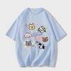 2024 Summer Women's Cute Dog Print Cotton T-Shirt - Slim, Loose Fit, Round Neck, Short Sleeves